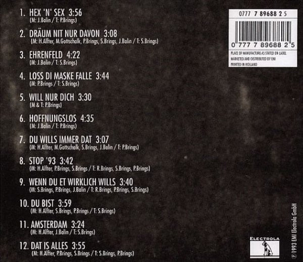 Brings - Hex 'n' Sex CD 1993