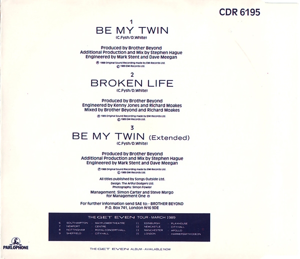 Brother Beyond - Be My Twin CD Single 1989