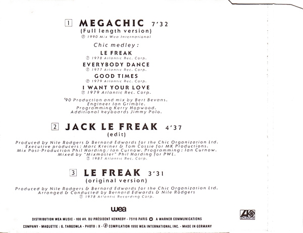 Chic - Megachic CD Single 1990