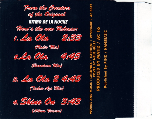 Chocolate - La Ola CD Single 1991