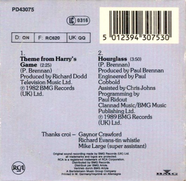 Clannad - Theme From Harry's Game 3 INCH CD Single 1989