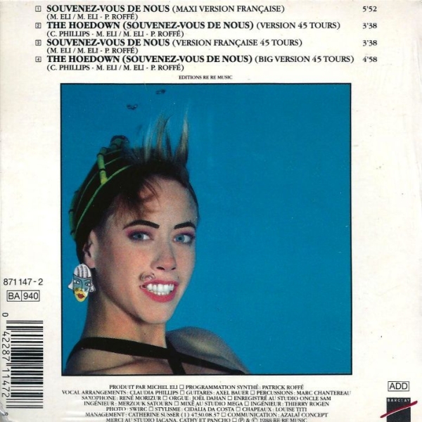 Claudia Phillips - Souvenez-Vous De Nous CD Single 1988