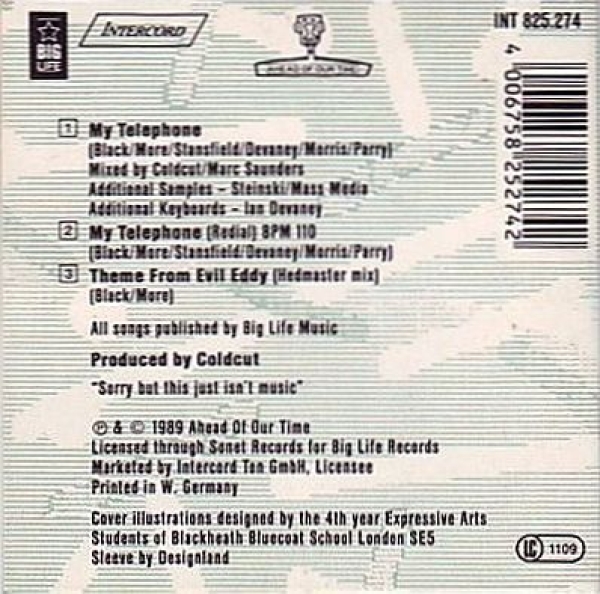 Coldcut - My Telephone 3 INCH CD Single 1989