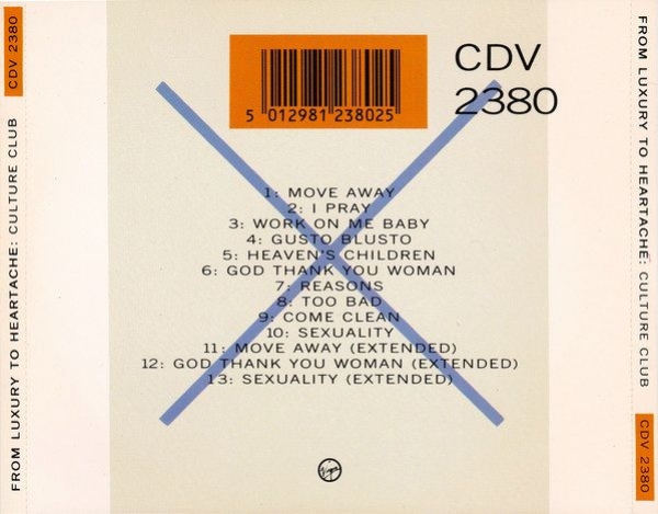 Culture Club - From Luxury To Heartache CD 1986