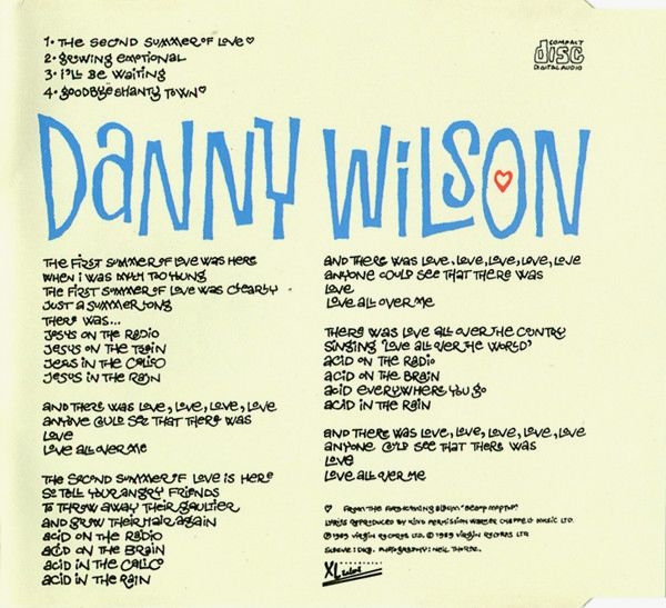 Danny Wilson - The Second Summer Of Love CD Single 1989