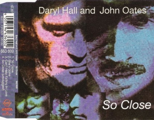 Daryl Hall & John Oates - So Close CD Single 1990