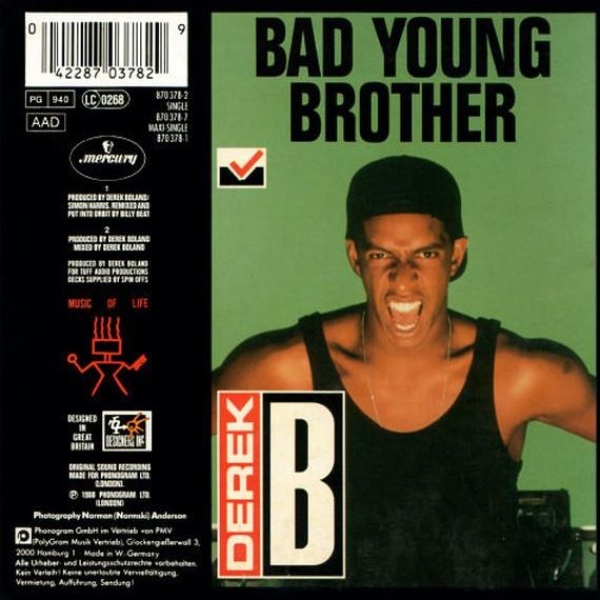 Derek B - Good Groove + Bad Young Brother CD Single 1988