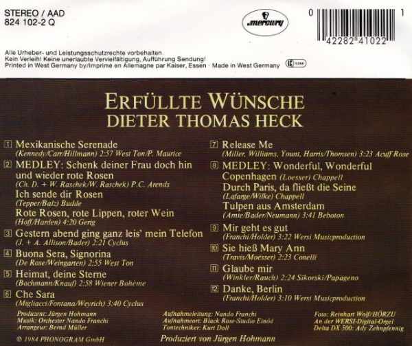 Dieter Thomas Heck - Erfüllte Wünsche CD 1984