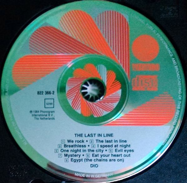 Dio - The Last In Line CD 1984 1988