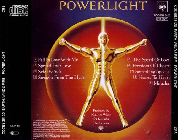 Earth, Wind & Fire - Powerlight JAPANESE MADE EURO CD 1983