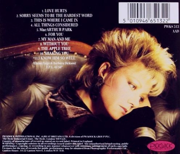 Elaine Paige - Love Hurts CD 1988