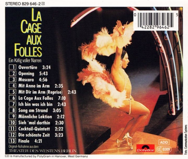 Theater des Westens: Ensemble, Chor und Orchester - La Cage Aux Folles: Ein Käfig Voller Narren CD 1986