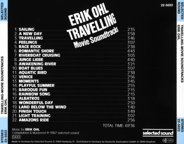 Erik Ohl - Travelling: Movie Soundtracks CD 1987