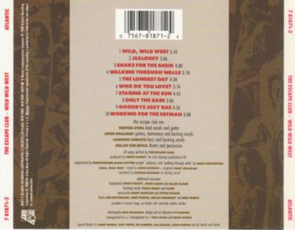 Escape Club - Wild Wild West CD 1988
