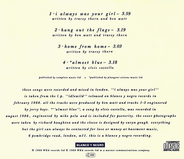 Everything But The Girl - I Always Was Your Girl 3 INCH CD Single 1988