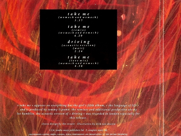 Everything But The Girl - Take Me CD Single 1990