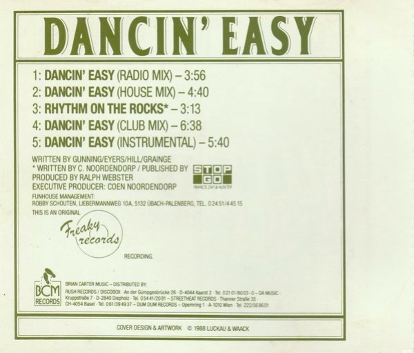 Funhouse Feat. Kenneth Sherman - Dancin' Easy CD Single 1988
