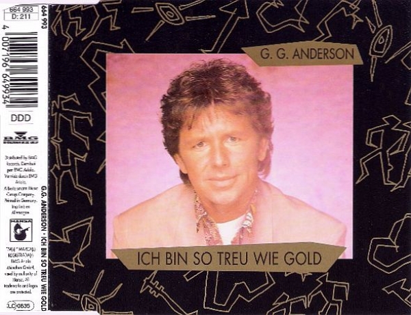 G.G. Anderson - Ich Bin So Treu Wie Gold CD Single 1991