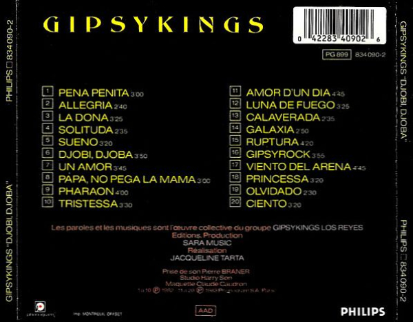 Gipsy Kings - Djobi, Djoba: The Best Of Gipsy Kings CD 1988