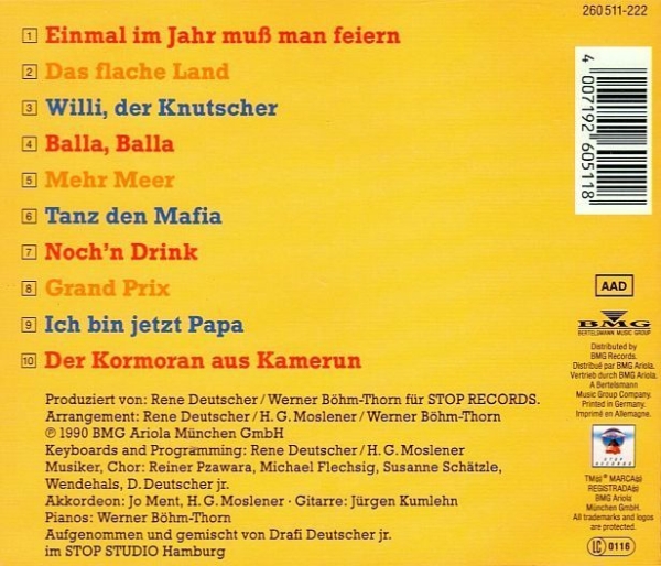 Gottlieb Wendehals - Einmal Im Jahr Muss Man Feiern CD 1990