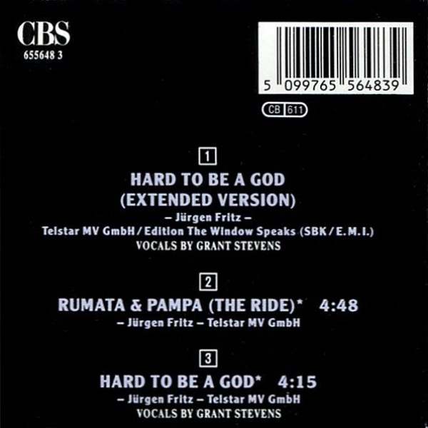 Grant Stevens - Hard To Be A God 3 INCH CD Single 1989