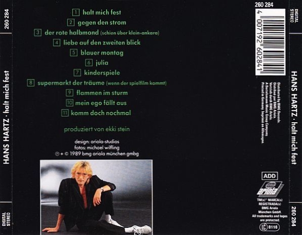 Hans Hartz - Halt Mich Fest CD 1989 1997