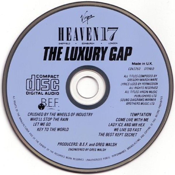 Heaven 17 - The Luxury Gap BLUE FACE CD 1983