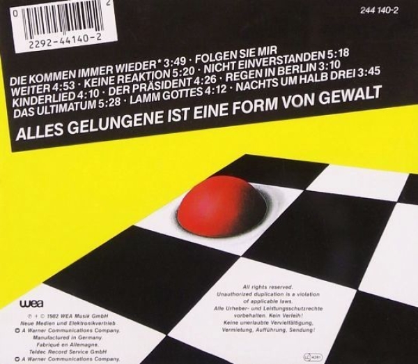 Heinz Rudolf Kunze - Eine Form Von Gewalt CD 1982 1989