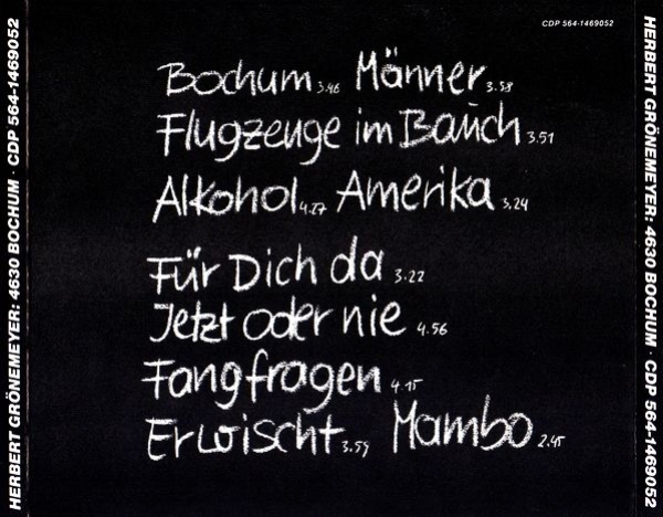 Herbert Grönemeyer - 4630 Bochum CD 1984