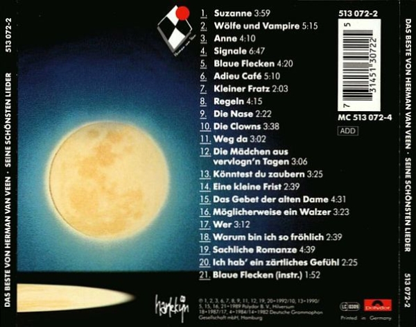 Herman van Veen - Das Beste Von Herman Van Veen: Seine Schönsten Lieder CD 1992