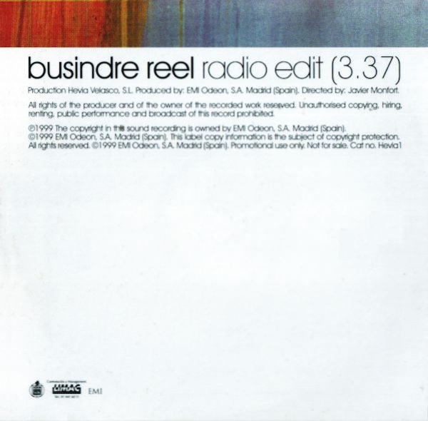 Hevia - Busindre Reel PROMO CD Single 1999