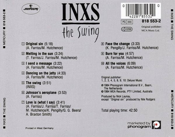 INXS - The Swing CD 1984 1989