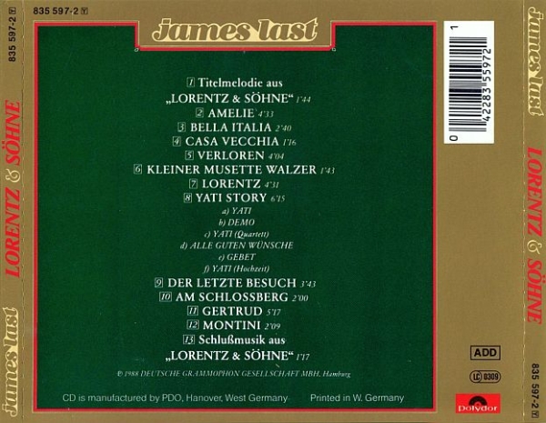 James Last - Lorentz & Söhne: Originalmusik Aus Der Fernsehserie CD 1988