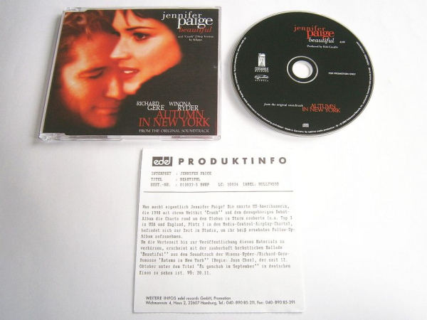 Jennifer Paige - Beautiful + Crush PROMO CD Single 2000
