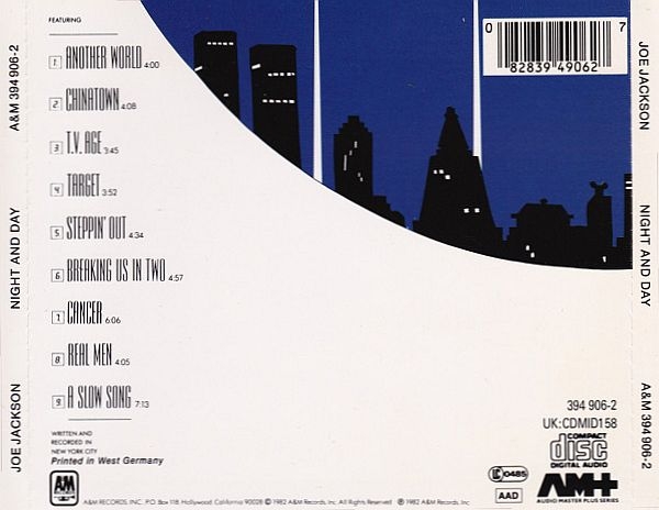 Joe Jackson - Night And Day CD 1982 1992