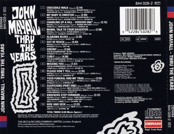John Mayall - Thru The Years CD 1971 1991