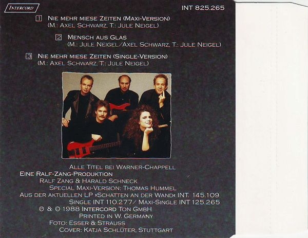 Jule Neigel Band - Nie Mehr Miese Zeiten 3 INCH CD Single 1988
