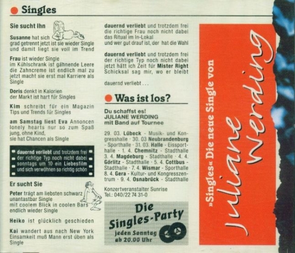Juliane Werding - Singles CD Single 1995