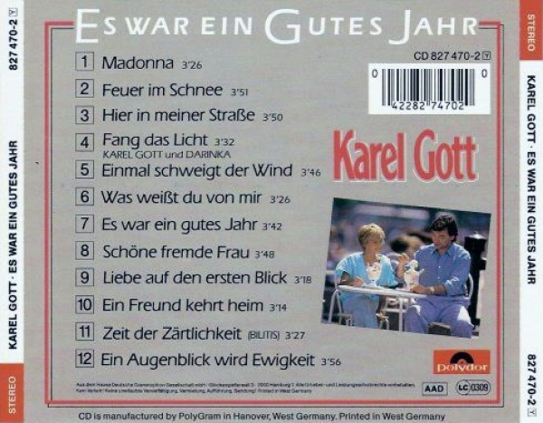 Karel Gott - Es War Ein Gutes Jahr CD 1985