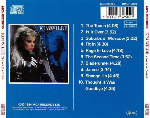 Kim Wilde - Teases & Dares CD 1984 1991