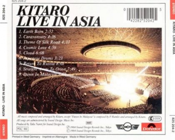 Kitaro - Live In Asia CD 1984