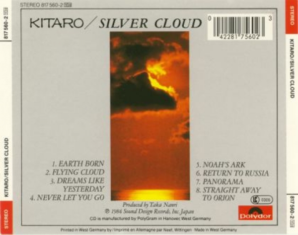 Kitaro - Silver Cloud CD 1984 1988