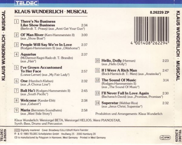 Klaus Wunderlich - Musical CD 1985