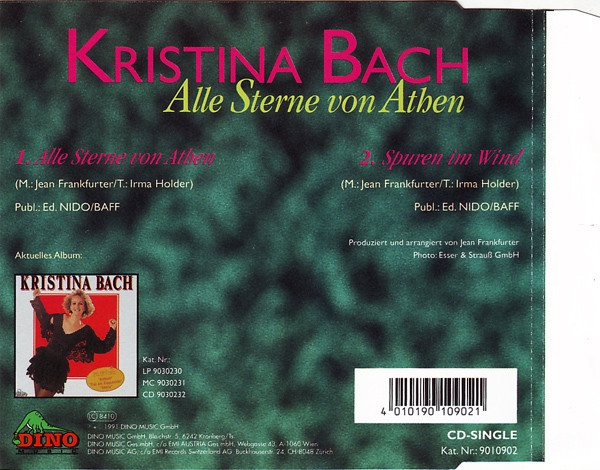 Kristina Bach - Alle Sterne Von Athen CD Single 1991