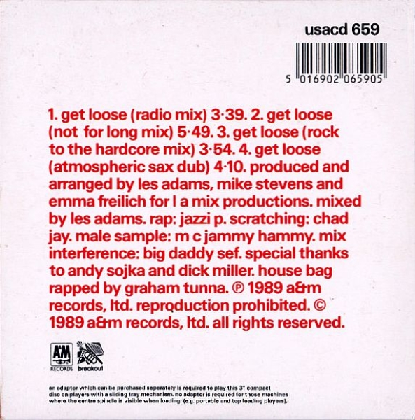 L.A. Mix - Get Loose 3 INCH CD Single 1989