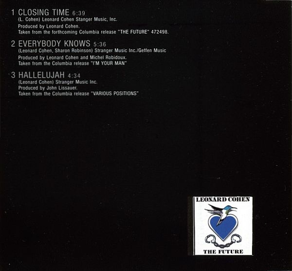 Leonard Cohen - Closing Time CD Single 1992