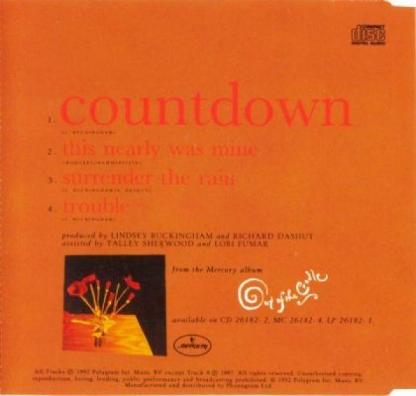 Lindsey Buckingham - Countdown CD Single 1992