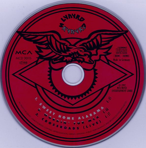 Lynyrd Skynyrd - Sweet Home Alabama CD Single 1992
