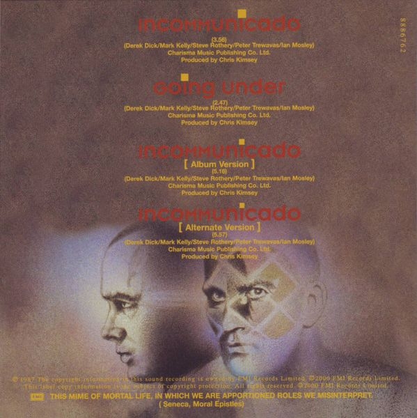 Marillion - Incommunicado PICTURE CD Single 1987 2000