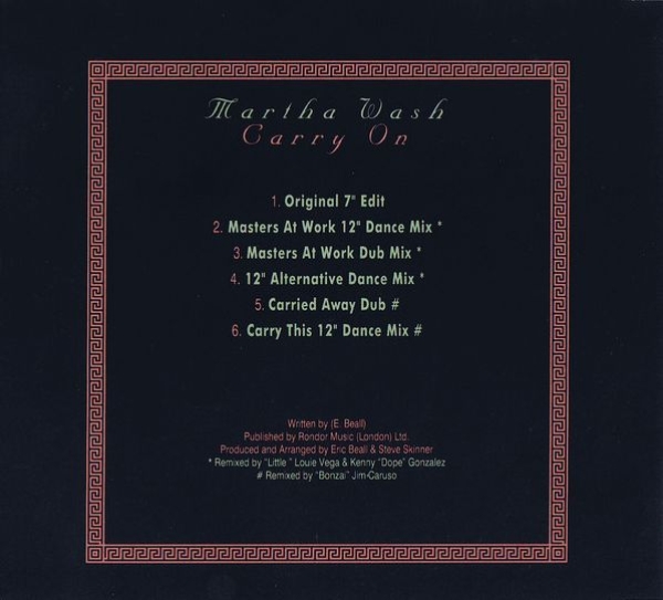 Martha Wash - Carry On CD Single 1992
